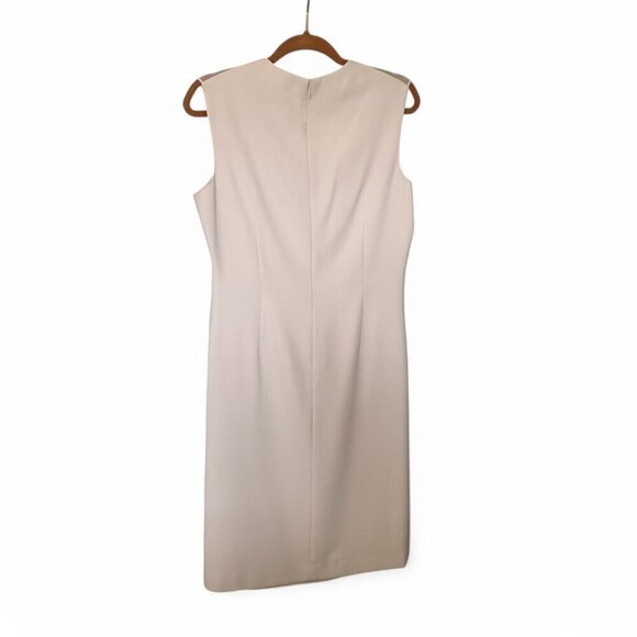 Daymor Couture Ivory Sleeveless Sheath Dress Rhinestone-Embellished Mesh Sz 12 - Picture 5 of 9